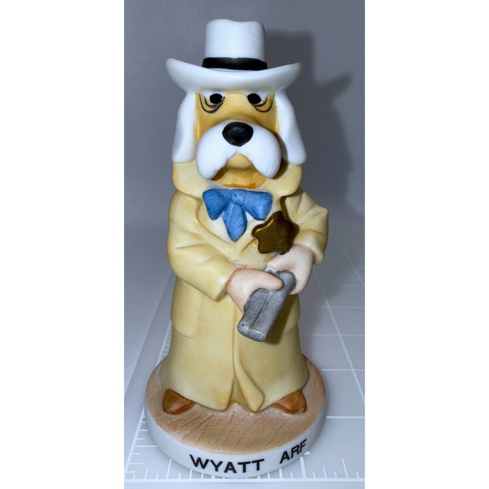 Wyatt Arf Figurine Prairie Dawgs Bassett‎ Hound Dog Cowboy Lawman 5" Vintage 80s
